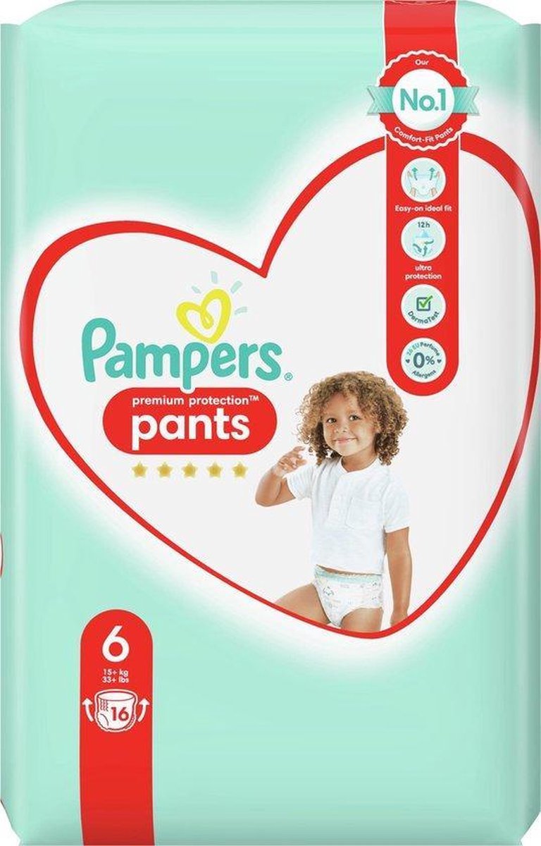 Pampers Premium Protection Nappy Pants Lot de couches pour bébé douces pour la peau et faciles à enfiler 