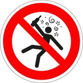 Verboden voor dronken personen sticker - ISO 7010 - P043 150 mm