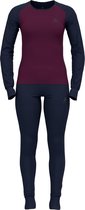 ODLO Set ACTIVE WARM ECO Special Set Vrouwen Thermoset - Diving Navy, Pickled Beet - Maat S