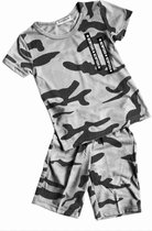 S&C sportset / gymset - camouflage - grijs - maat 146/152