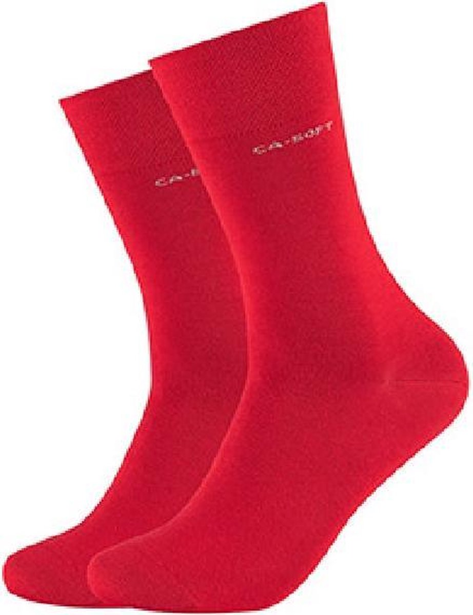Camano Ca-Soft sokken unisex 2 PACK 35-38 Red Naadloos en zonder knellende elastiek
