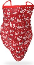 Flappy | Ho-ho-ho-ho-ho | Kerstkapje - Kerst mondkapjes | Mondkapje XXL | Gezichtsmasker | Bekend van TV & Radio | Motor sjaal | Ski Masker | Facemask | Fiets sjaal | wasbaar | mon