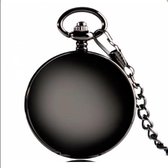 Zakhorloge Arend zwart -46 mm- schuifketting-Charme Bijoux