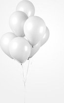 25 Ballonnen Wit, 30 cm , 100% biologisch afbreekbare Ballonnen , Helium geschikt, Pasen, Verjaardag, Feest.