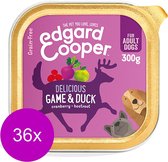 36X Edgard&Cooper Kuipje Game Duck Adult 300 g - Hondenvoer - Wild&Eend