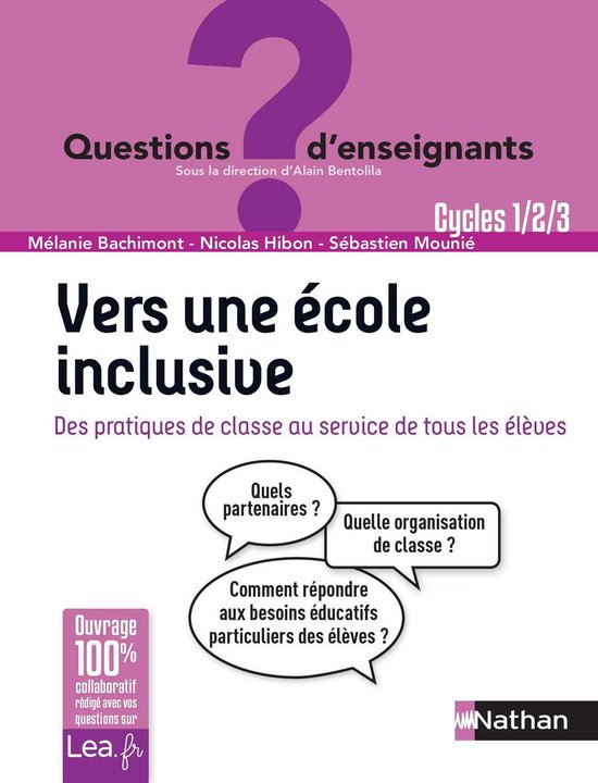 QUESTIONS D'ENSEIGNANTS - Ebook -Vers une école inclusive - ... - cover