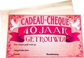 Cadeaubon 40 Jaar Getrouwd 34,5cm