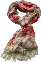Modieuze Dames Sjaal / Comfortabele Sjaal / Zijdesjaal | Hoogwaardig Materiaal | One Size - Roze