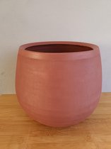 Mica Decorations douro pot rond rood maat in cm: H 29 x D 32cm ,opening D 24,5cm