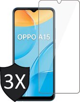 Screenprotector geschikt voor Oppo A15 - GlassGuard Screen Protector - 3 Stuks