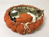 KORA Hondenmand -Kitten Bed - Kat Bed - Kattenbed -niet allergisch- honden mand - HAND MADE - hondjes - 100 cm - fluffy - kattenmand -Omkeerbaar - super zacht - hondenkussen - mand
