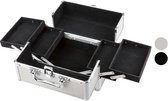 Make-up koffer Zilver - Kosmetikkoffer - Hardcase-koffer met stevig aluminium frame