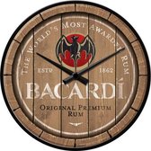 Bacardi - Wood Barrel Logo.Wandklok 31 cm