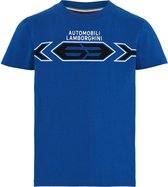 T-shirt Automobili Lamborghini blauw - maat 7-8Y(122/128)