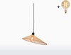 Hanglamp - BROMO - Bamboe - Asymmetrisch - Medium (50x12cm) - Met LED-lamp