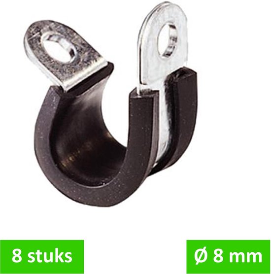 TQ4U klem met rubber inlage | voor draadmat bevestiging | Ø 8 mm | 8 STUKS  | bol.com