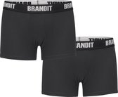 Heren Boxershort Logo Brandit 2-Pack Comfy cotton zwart/zwart