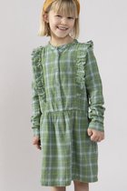 Sissy-Boy - Groene jurk met lange mouw en ruitjes