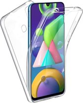 Samsung M21 Hoesje 360 en Screenprotector in 1 - Samsung Galaxy M21 Case 360 graden Transparant