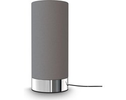 B.K.LICHT - Klassieke Tafellamp - dimbaar - touch - grijze bedlamp - E14 fitting - h.:24.5cm