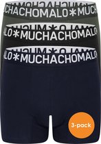 Muchachomalo Light Cotton boxershorts (3-pack) - heren boxers normale lengte - blauw - groen en zwart - Maat: S