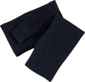 About Accessories - Korte vingerloze winter dames handschoenen van wol - Blauw