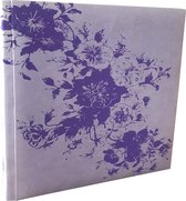 Fotoalbum, 26x26cm, losbladig, met viooltjesprint