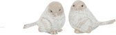 J-Line Vogel Poly Wit/Grijs Large Assortiment Van 2/ Set van 4 stuks