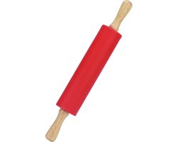Doodadeals® - Deegroller Antikleef - Rolstok - Siliconen - Rood - 1 stuks