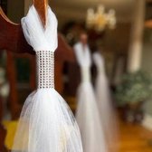 Bruiloft decoratie/ Stoelversiering Huwelijksceremonies 4 stuks/ Stoeldecoratie