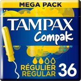 3x Tampax Compak Regular Tampons met Inbrenghuls 36 stuks