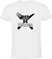 Red de Horeca Heren t-shirt | restaurant | kroeg | cafe| lunchroom | corona | virus | Wit