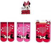 Minnie Mouse Sokken  | 2 Paar | Rode Hartjes | Maat 27-30