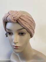 Oorwarmers - Haarband - Winter - Roze - Knoop
