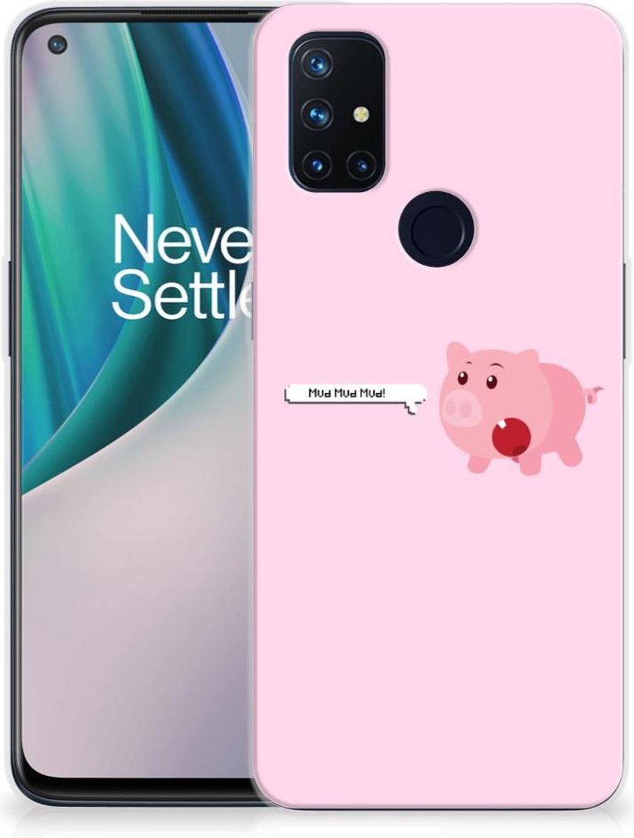OnePlus Nord N10 5G Telefoonhoesje met Naam Pig Mud