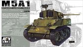 AFV-Club M5A1 Stuart Light Tank Early Production + Ammo by Mig lijm