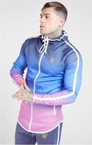SikSilk Athlete Zip Through Fade Hoodie – Tri-Neon Fade
