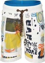 Quapi shorts Flip korte wit grafitti all over print voor jongens - maat 92