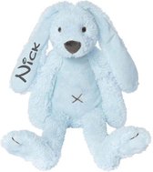 Happy Horse Kraam cadeau knuffel Rabbit Richie blauw gepersonaliseerd met naam kraamcadeau