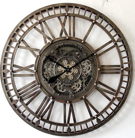 Horloge murale Big Ben à engrenages de 90 cm de diamètre vieil or | bol.com
