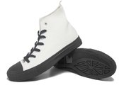 Power Escorts - Super sexy hoge sneakers - White / Black - Fashion & Bella High Women Sneakers - Size 36
