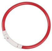Lichtgevende honden halsband met licht  - LED halsband USB oplaadbaar - 35 cm - rood
