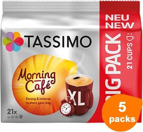 Inwoner Doorzichtig Bevestiging Tassimo - Morning Café - 5x 21 T-Discs | bol.com