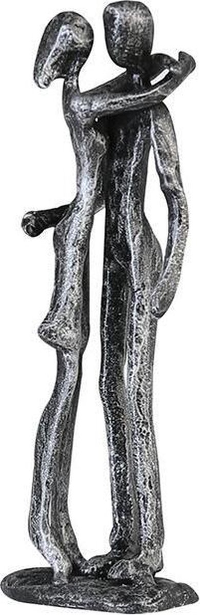 Sculptuur hart voor elkaar beeld zilver