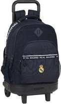 Schoolrugzak met Wielen Compact Real Madrid C.F. Marineblauw