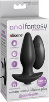 Remote Control Silicone Plug - Black - Butt Plugs & Anal Dildos - Anal Vibrators