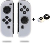 Siliconen Joy-Con Controller Hoesjes + Gaming Thumbsticks (1 Set = 2 Thumbgrips) | Beschermhoes Skin | Geschikt voor Nintendo Switch & Lite | Softcover Case | Thumb grips | Grip |