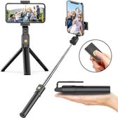 Selfie stick Telefoon 3 in 1 bluetooth compact klein met afneembare afstandsbediening en geintegreerde statief uitschuifbaar roteerbaar