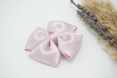 Haarstrik Satijn glitter - Roze 122 - Haarclip - Bows and Flowers