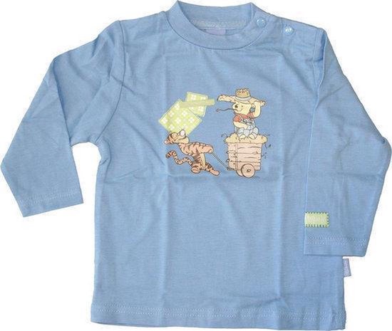Disney Winnie The Pooh shirt met lange mouw - blauw - maat 62/68